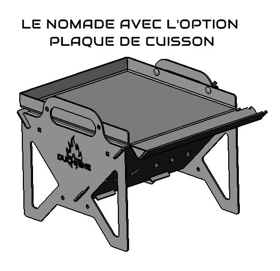 LE NOMADE_Grill portable au charbon de bois (30cm x 30cm)