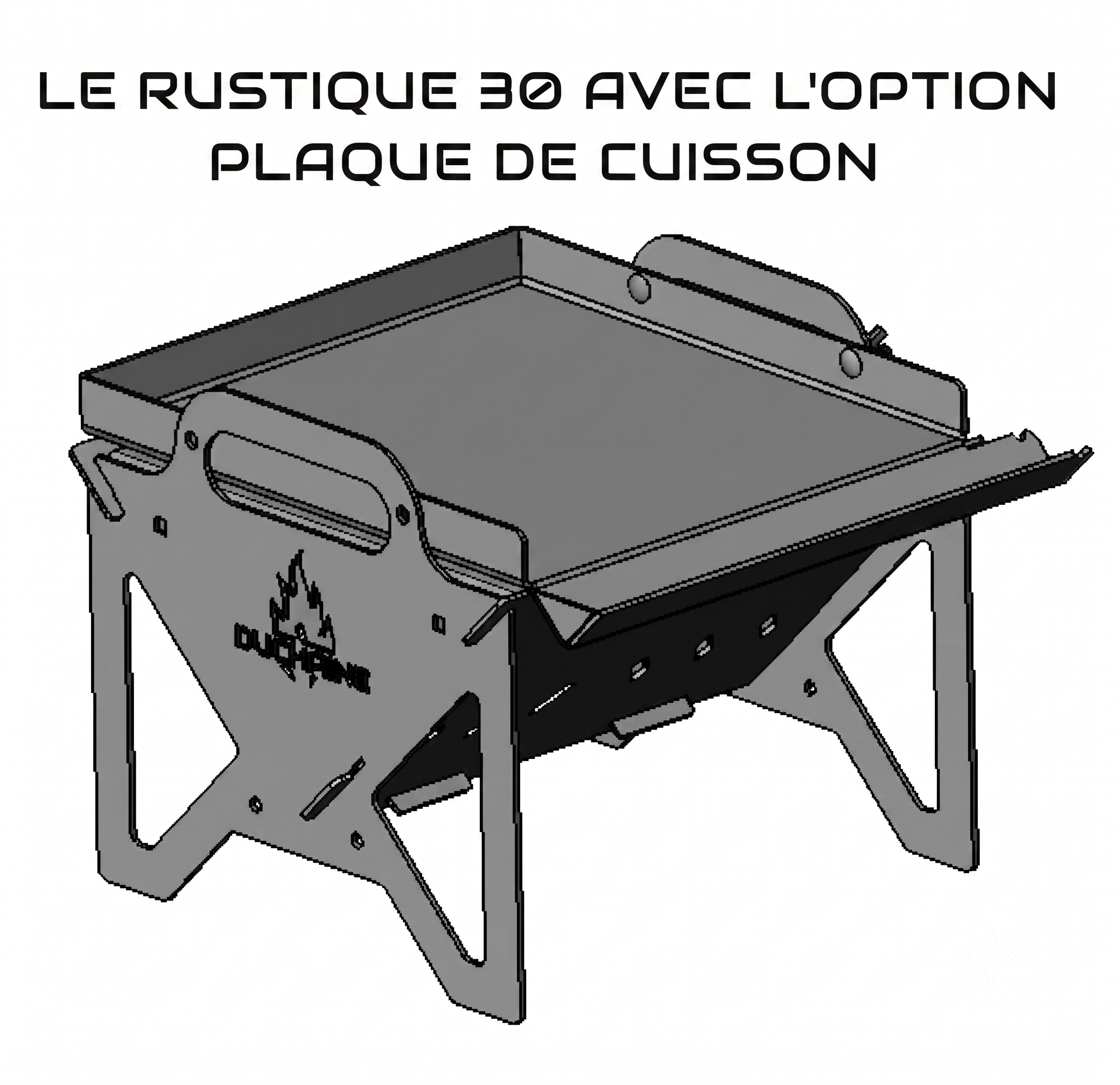 LE RUSTIQUE 30_Grill portable au charbon de bois (30cm x 30cm)