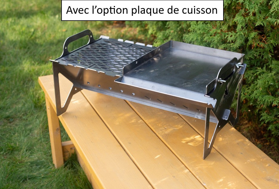 L'AVENTURIER_Grill portable au charbon de bois (30cm x 60cm)