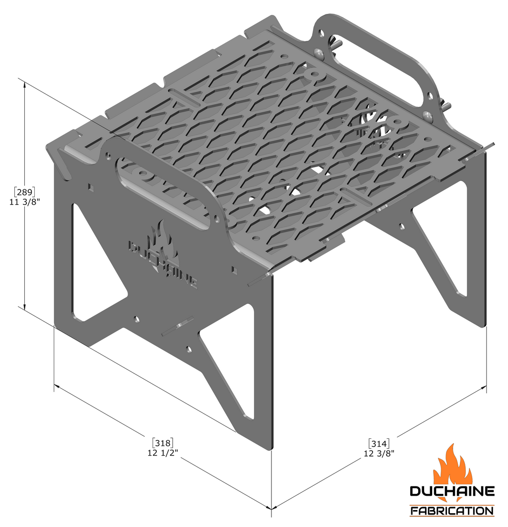 LE NOMADE_Grill portable au charbon de bois (30cm x 30cm)